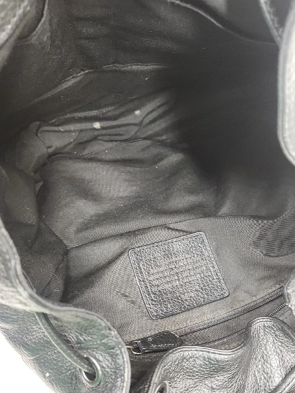 Coach Black Pebbled Leather Billie Backpack with Dual Front Pockets